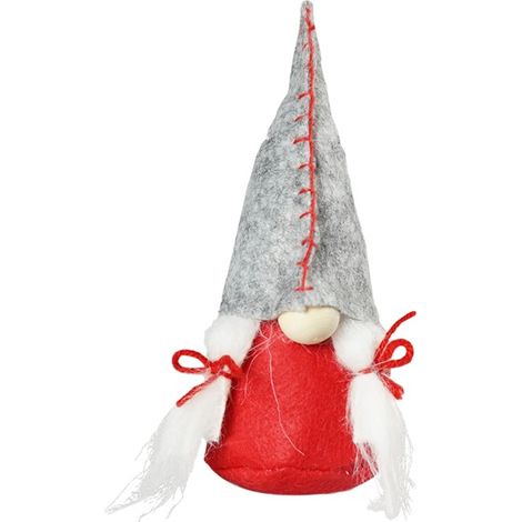 Leprecauno decorativo con cappello di Natale in feltro, 14 cm (1/2)