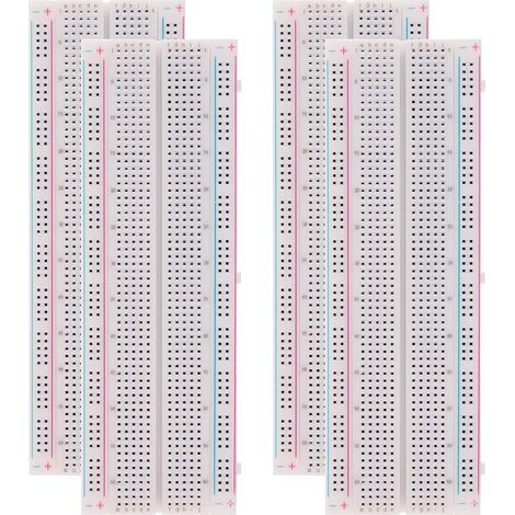 Mini breadboard a 4 pezzi, scheda prototipo per Arduino, breadboard senza saldature per cavi jumper Arduino (1/5)