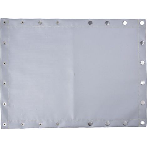 Tapis de Protection pour Feu de Camp 50x38 cm - Couvre-Cendres Antifumée avec Boucles - Pliant, Résistant à la Chaleur et Anti-Étincelles pour Jardin, Barbecue sur Gazon (1/4)