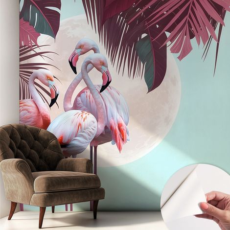 Fototapete Selbstklebend - Wanddekoration - Wandfolie - 3D Tapete Wand - Wohnungsdeko Exotische Vögel 250x250 cm (1/5)