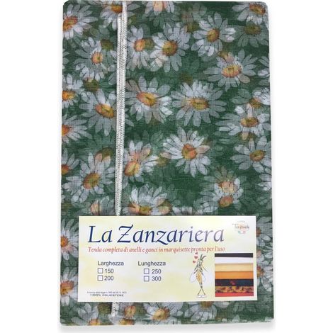 TENDA rete ZANZARIERA MARQUISETTE da esterno piombata MARGHERITE in 4 misure diverse Cm. 150 x 250