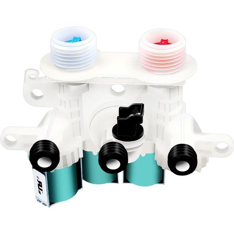 W11096268 W11220230 Water inlet valve compatible with Whirlpool Ken-More washing machine, replaces W10632527 W10758829 W10853296 W11096268 etc (120V 60Hz) (1/5)