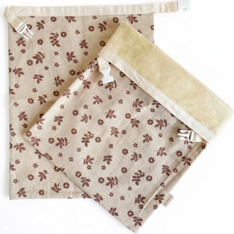 Sacs à pain en coton ciré 2 pièces 43 x 33 cm – Sacs à pain réutilisables et portables – Pour pain maison levain et conservation (1/5)