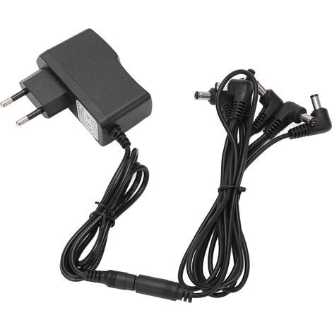 Alimentation Secteur 6 Sorties pour Pédales Effets Guitare avec Câble en Chaîne et Prise UE 100‑240V (1/5)