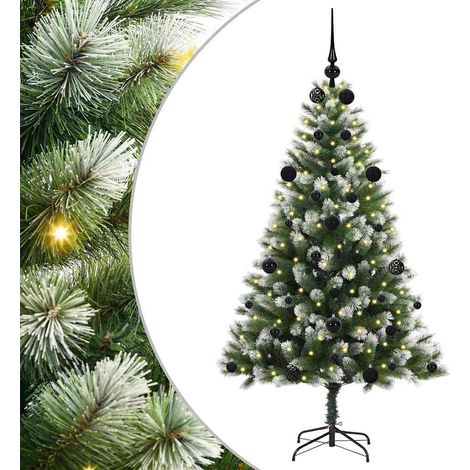 Sapin de Noël  Arbre de Noël artificiel à charnière avec neige en flocons (1/5)