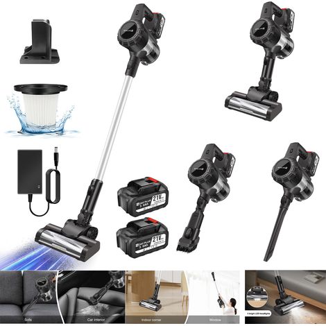 30000pa Aspirateur sans fil 6 EN 1 avec fonction balayage Aspirateur à main 3600W sans fil Avec 2x batterie (1/4)