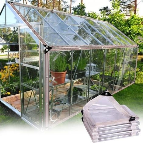 Filiyano-Bâche imperméable 1x5 m / 2x3 m - film PE transparent, résistante à la pluie, jardin, camping 2x3 m 2x3 m (1/5)