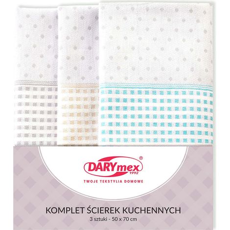 Strofinacci da cucina in cotone 50x70 cm, set da 3 pezzi con motivo ZEFIREK. (1/5)