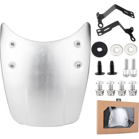 GARRYFIZH Pare-brise en aluminium argenté pour moto BMW R nineT 2014-2017
