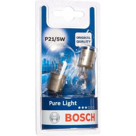 Lampadine auto P21/5W Pure Light 12V 21/5W BAY15d Bosch x2 (1/4)