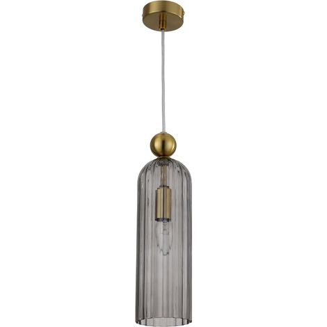 Lampada a sospensione Piega Light Prestige vetro fumé E14 (1/5)
