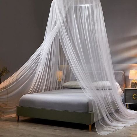 Moustiquaire de Lit, Grand Moustiquaire pour Lit, Moustiquaire Ciels de Lit, pour Lit Simple King Size Ou Double Filet Baldaquin (1/3)