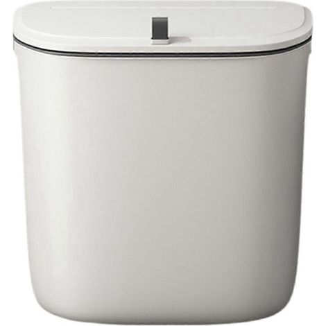 Poubelle murale de salle de bain avec couvercle (1 pièce) (1/5)