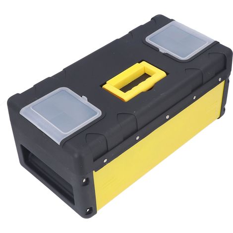 Großer, tragbarer Werkzeugkoffer aus Kunststoff und Metall für Reparaturen, robuster Werkzeugkoffer mit Organizer SK-1159-15, Heimwerker-Werkzeugset (1/5)