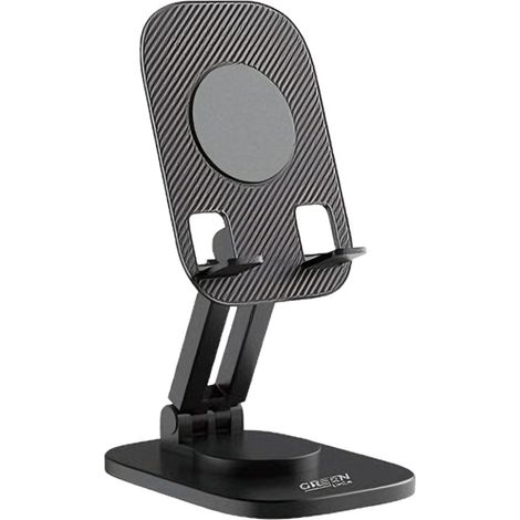 Support de bureau pour smartphone avec plusieurs angles d'inclinaison, pliable et portable, idéal pour une utilisation à la maison ou au bureau.