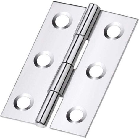 Charnières de porte 10 pièces, charnières en acier inoxydable, charnières invisibles, charnières plates, porte d'armoire/petite porte/tiroir/fenêtre/piano/boîte à bijoux armoire de quinc (1/4)