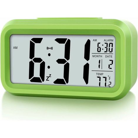 VURAHOME -Réveil numérique pour enfants, à piles, fonction de répétition, veilleuse intelligente, horloges de bureau à configuration facile pour chambre vert (1/5)