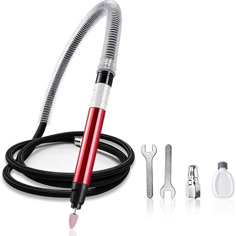 Pneumatic Pencil Grinder, Mini Air Grinder Micro Air Grinder, 65000rpm Micro Air Grinder Air Grinder Mini Straight Grinder With Hand Wrench For Polishing And Grinding (1/5)