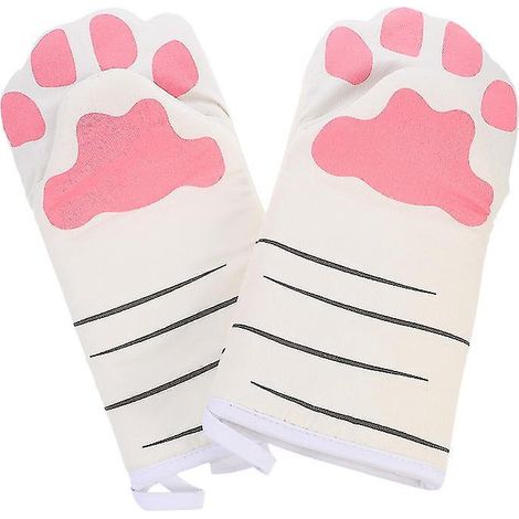 2 gants de cuisine à motif griffes de chat (1/3)