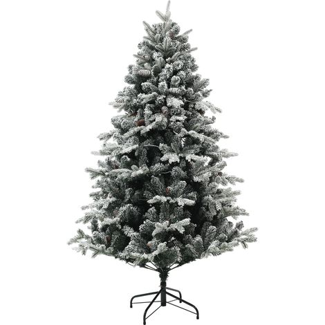 Albero di Natale Artificiale Innevato 180 cm 793 Rami con Luci LED (1/3)