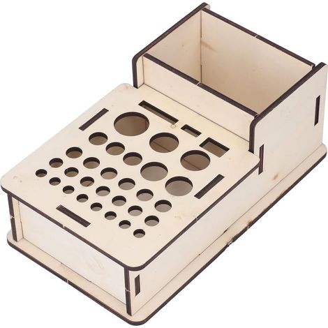 Étagère De Boîte De Rangement D'outils en Cuir, Support D'artisanat en Cuir De Hêtre, Organisateur D'outils De Poinçonnage pour Tiges De Ponçage (1/5)