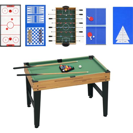 Tavolo, multifunzione, noce e nero, 121 × 109 × 80 cm, MDF, PP, 23,5 kg (1/5)