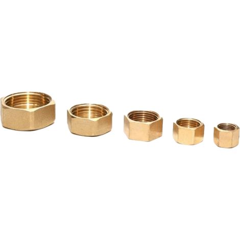 Caps De Bouchage En Laiton - 1/8 1/4 3/8 1/2 3/4 Pouces - Filetage Interne - Pour Tubes Et Robinets - 5 Pièces (1/5)