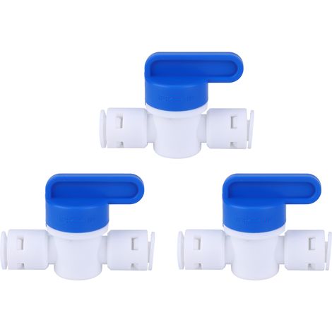 Robinet à bille G1/4 raccord de tuyau PE 3 pièces connecteur flexible pour système d'évacuation d'eau (1/5)