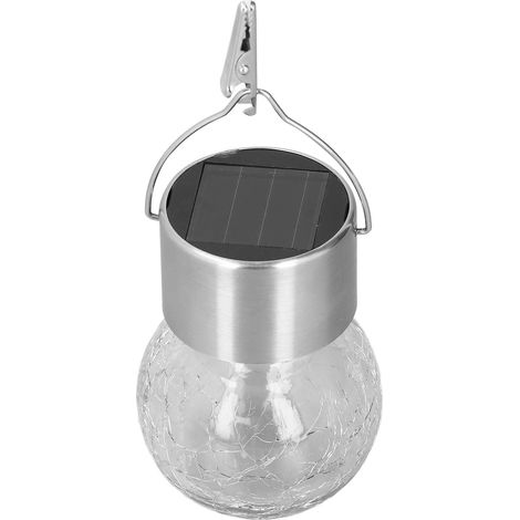 Riuulity Lumières Extérieures Solaires Suspendues en Verre Pratique en Verre de Forme de Balles Solaires de Charge pour Décorations de Pelouse (1/5)