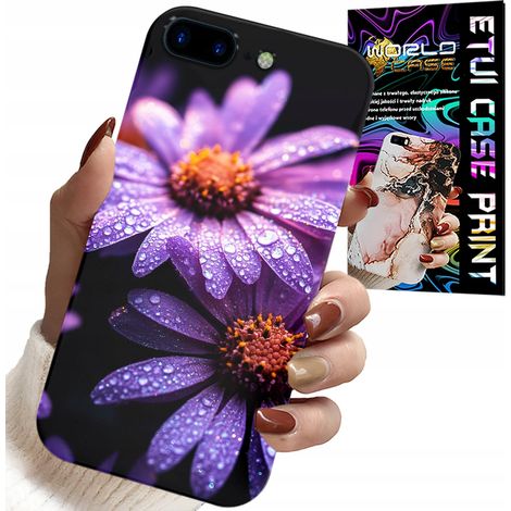 Custodia per iPhone (7 Plus) - cover con fiori di margherita rosa (1/5)