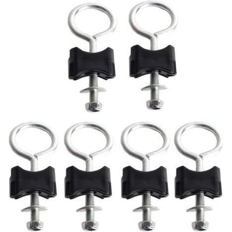 Accesorios para trampolines: tornillos para fijar trampolines, aptos para trampolines grandes (tornillos redondos de 6 mm - paquete de 6). (1/5)