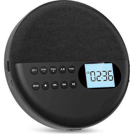 Tragbarer Bluetooth-CD-Player mit eingebauten Lautsprechern und wiederaufladbarem Akku [GPA] (1/5)