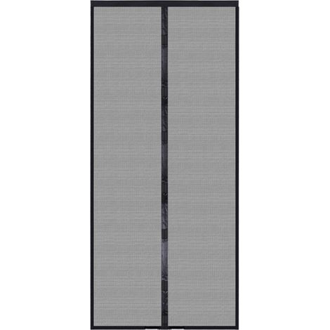 Moustiquaire magnétique pour porte, protection contre les insectes, rideau moustiquaire en fibre de verre, sans perçage, pour portes de balcon et portes-fenêtres, fermeture automatique (1/5)