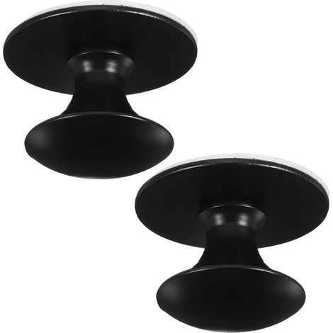 Poignées Adhésives pour Meubles Cuisine 2 Pcs en Acier Inoxydable sans Perçage Noir Mat, Barres D'appui Sécurisées pour Portes D'armoire, Tiroirs et Surfaces Lisses, Installation (1/5)