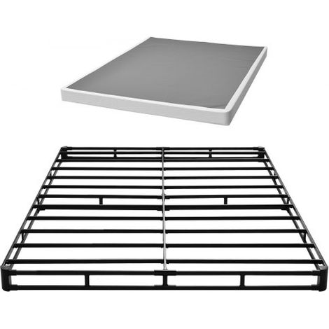 Boxspringbettgestell (Queen-Size) mit Waschbarem Stoffbezug, Metallrahmen (2010 x 1510 x 102 mm) für Queensize-Betten, 102 mm Matratzenauflage, Max. Belastbarkeit 1587,57 kg, Matratzenfundament (1/5)
