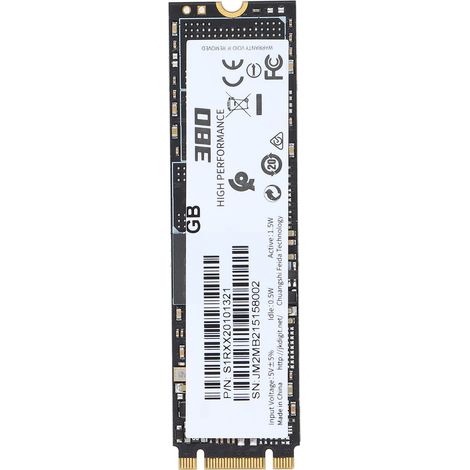 SSD M.2 / NGFF, interface pleine puissance, disque SSD haute vitesse pour ordinateur de bureau, capacité de 128 Go.