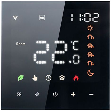 Smart Tuya WiFi Thermostat Voice Control 3A Digital LCD Touch Screen Display Basement Heating Temperature Controller Smart Wall for Water Compatible with Amazon Home (1/5)