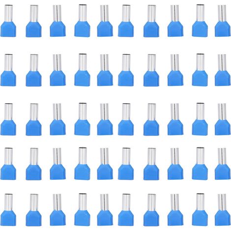 50 embouts de câble cuivre isolés PVC, kit de cosse à sertir pour machines, lot de 50 pièces (1/5)
