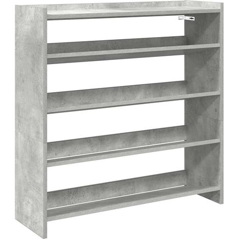 Maison Exclusive - Scarpiera Grigio Cemento 80x25x81 cm in Legno Multistrato