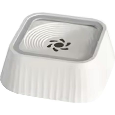 Fontaine à eau avec plateaux flottants, gamelle anti-éclaboussures pour chien, alimentation lente, blanche. (1/5)