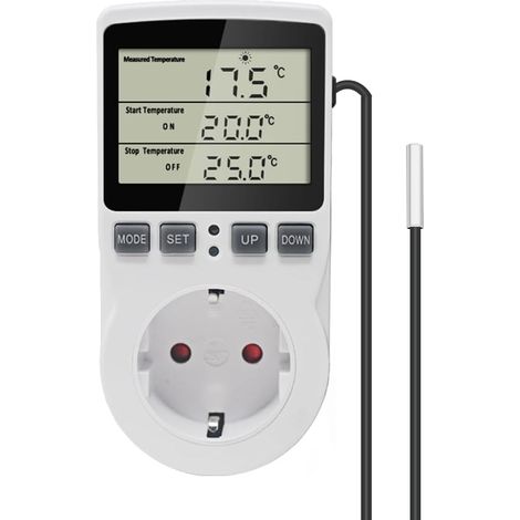 Thermostat Numérique - 1 Unité - Plastique - Contrôle Température - Serre Reptile Maison - 230V 16A (1/5)