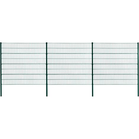 Doppelstabmattenzaun Gitterzaun Drahtgitter 160cm RAL 6005 Gartenzaun Stabmatten (1/5)