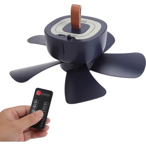 Ventilateur de Plafond USB Portable avec Télécommande pour Camping et Canopée