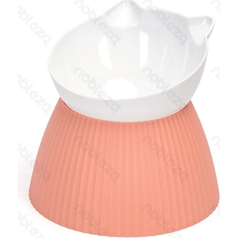 Gamelle surélevée pour chat en forme d'oreille de chat, anti-dérapante, protection cervicale