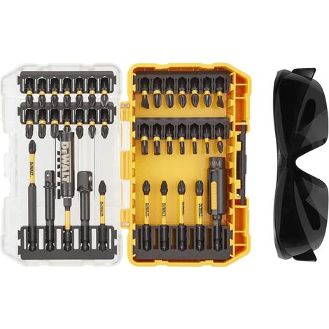 Dewalt DT70740T-QZ FlexTorq Bit Set 38 Piece + Safety Glasses DEWDT70740TQ