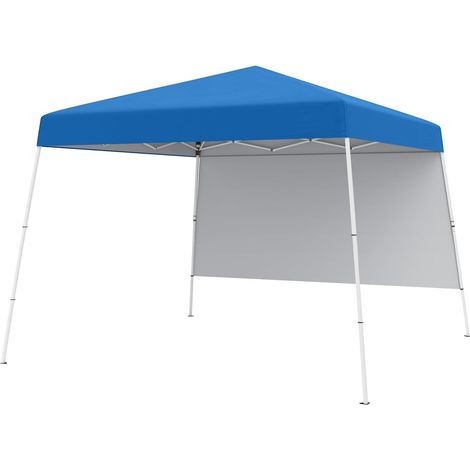 GOPLUS Tonnelle Jardin Exterieur Pliante 3 x 3 M, Auvent avec Paroi Latérale, Hauteur Réglable 2,62M, Sac Transport, 4 Piquets, Tente Jardin Imperméable pour Fêtes et Camping (300CMBleu) (1/5)
