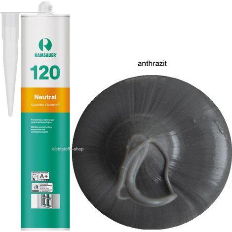 Ramsauer 120 Neutral Fenster Silikon Fugen Dichtstoff 310ml Kartusche anthrazit (1/5)
