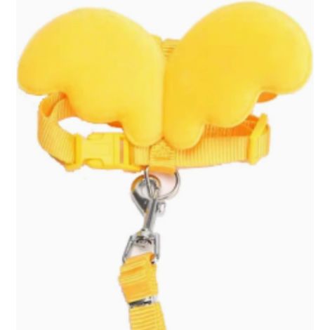 Arnés para pasear al aire libre con correa ajustable y correa pectoral para patos, gallinas y gansos (amarillo, talla S) (1/5)