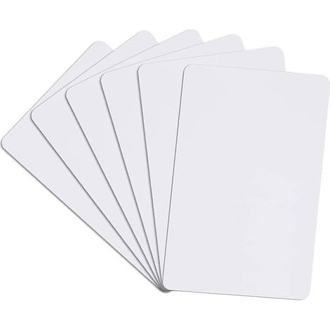 NFC RFID Card, UID IC Programmable RFID Card 13.56MHz Blank Plastic Cards PVC 1K RFID Card Interchangeable for Access Control Security System (UID Card) (1/5)