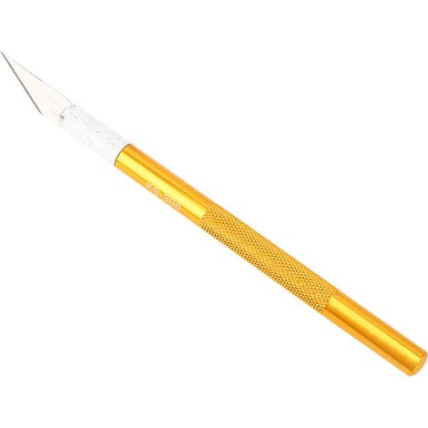 Couteau à sculpter, lame de scalpel en acier inoxydable doré, outil de menuiserie et de travail du bois (1/5)